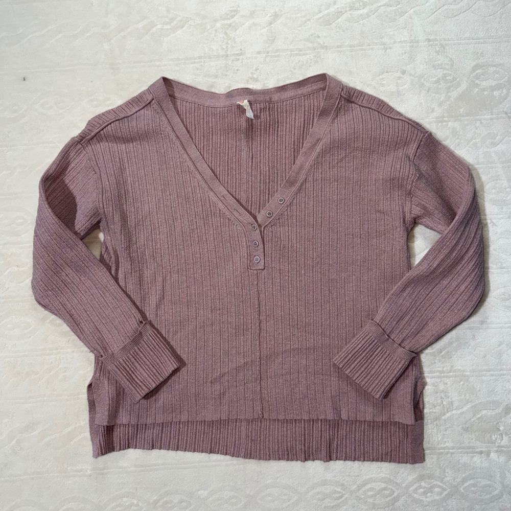 Anthropologie‎ Daily Practice ribbed henley oversized top